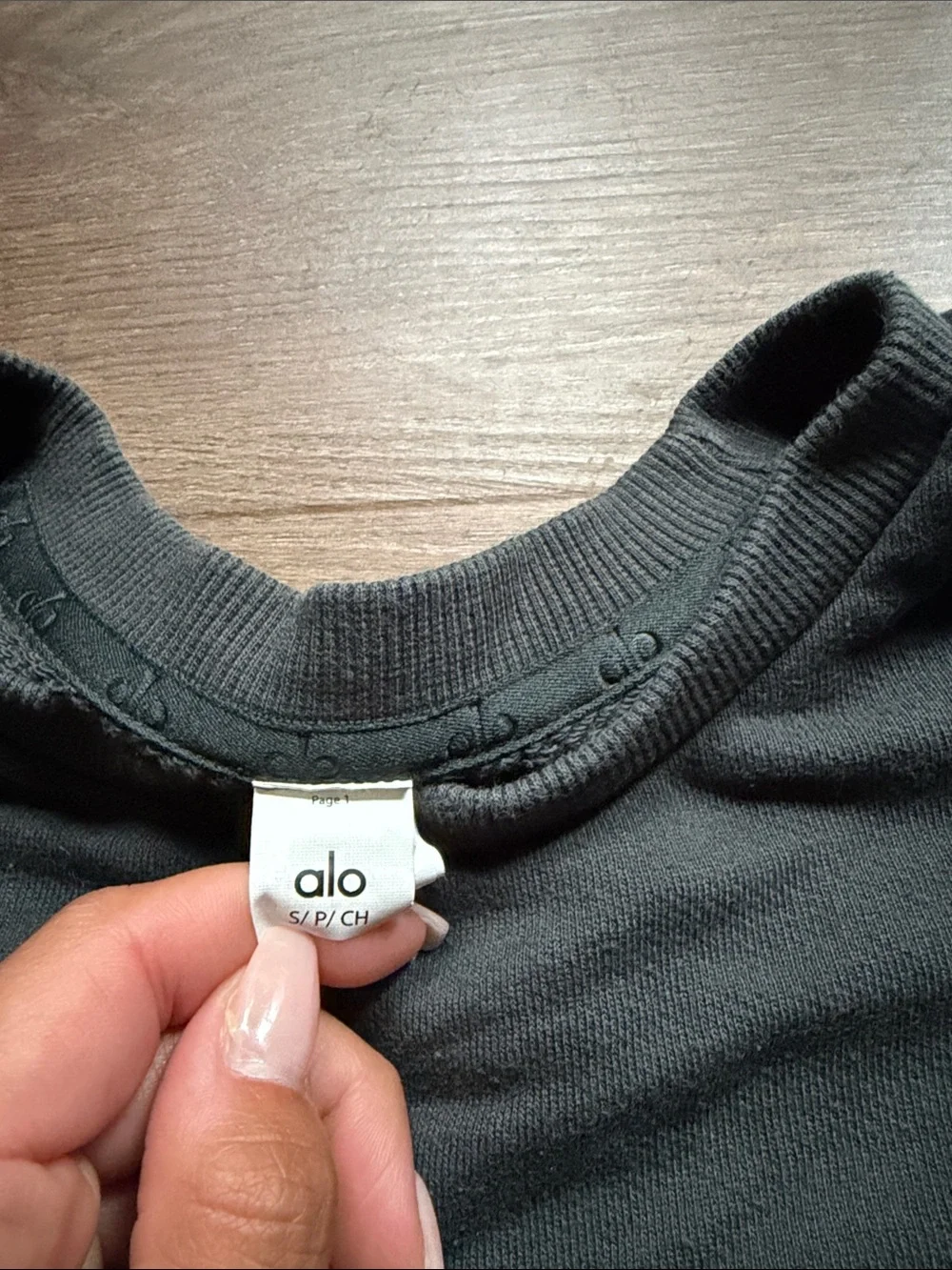 Alo Yoga Dark Green Crewneck Long Sleeve